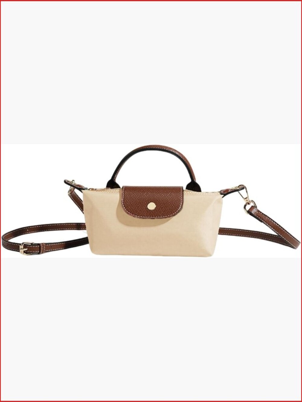 Mini Crossbody Bag Quilted Nylon Handbag with Adjustable Strap
